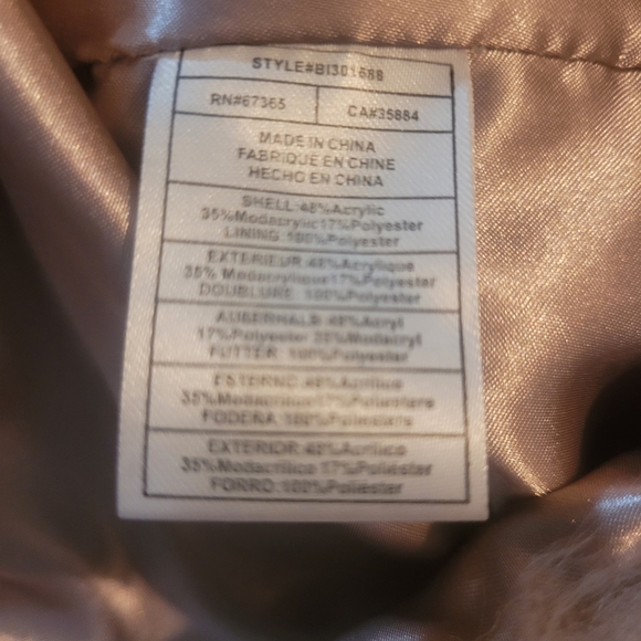 BB Dakota Faux Fur Vest in Blush and Tan M - Picture 7 of 7